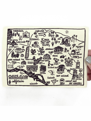 Oakland Map Greeting Card