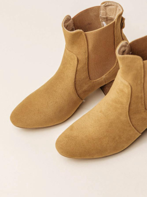 Holly Ankle Booties In Camel - Final Sale