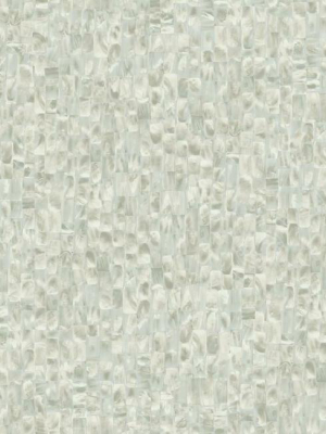 Mother Of Pearl Peel & Stick Wallpaper In Neutral From The Stonecraft Collection By York Wallcoverings