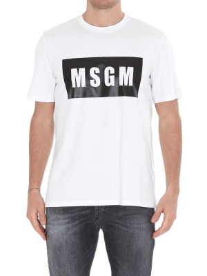 Msgm Box Logo T-shirt