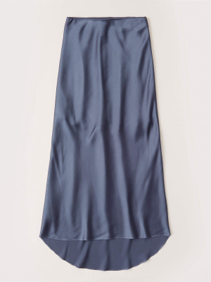 High-low Satin Maxi Skirt