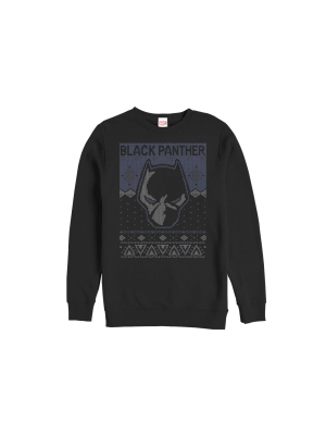 Men's Marvel Ugly Christmas Black Panther Sweatshirt