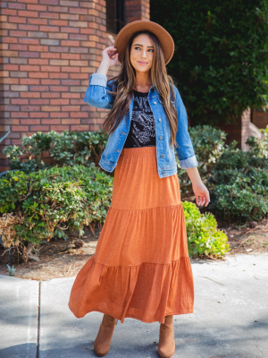 The Celeste Skirt - Orange