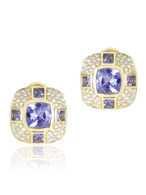 Tanzanite & Diamond Earrings