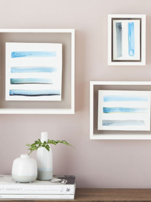 Floating Gallery Frames - White Lacquered Wood
