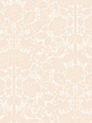 Fairy Tales Wallpaper In Soft Pink From The Magnolia Home Vol. 3 Collection By Joanna Gaines