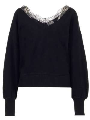 Redvalentino Lace Detail Sweatshirt