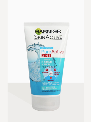Garnier Pure Active 3in1 Clay Wash Scrub Mask...