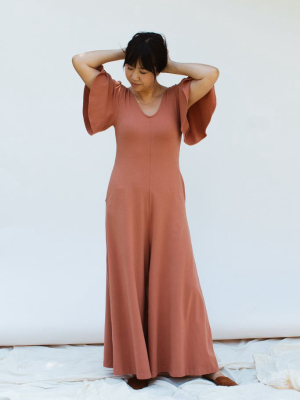 Villa Flutter Sleeve Jumpsuit