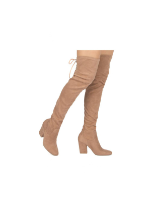 Rima-03 Taupe Over The Knee Boot