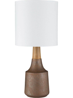 Keaton Table Lamp Camel/white/copper