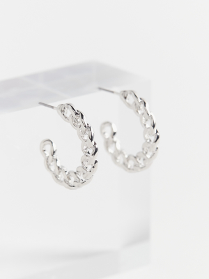 Curb Chain Hoop Earring