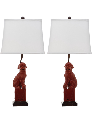 Foo Dog Table Lamp (set Of 2) - Safavieh