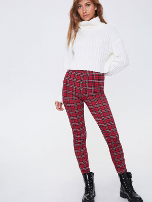 Plaid High-rise Leggings