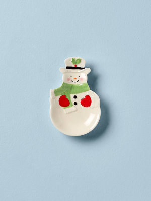 Hosting The Holidays Snowman Spoon Rest