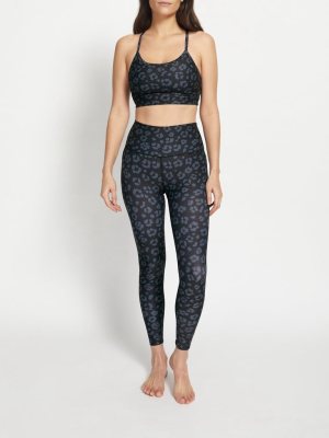 Sage Everyday Printed Suede Cheetah Legging