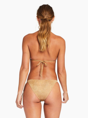 Elle Side Tie Bottom In Golden Glow Metallic