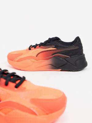 Puma Rs-x3 Gradient Sneakers In Black And Red