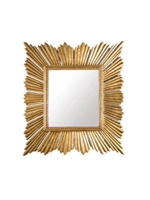 Raymond Extra Large Raymond Mirror In Gold Leaf