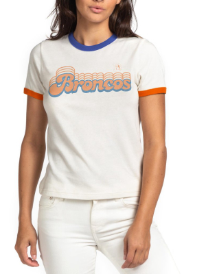 Womens Broncos Retro Ringer Tee