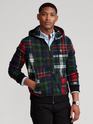 Patchwork Plaid Fleece Hoodie