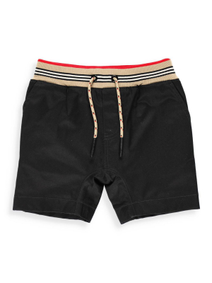 Burberry Kids Icon Stripe Detail Twill Shorts