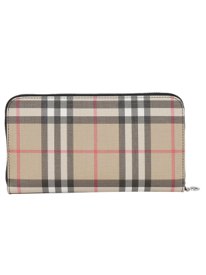 Burberry Vintage Check Zip-around Wallet