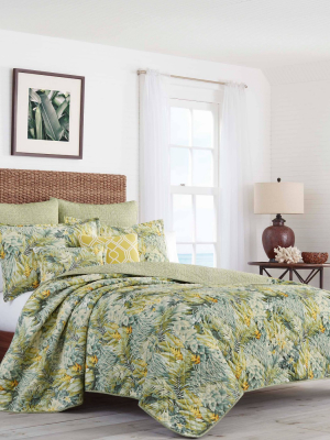 Cuba Cabana Quilt Green - Tommy Bahama