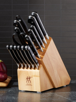 Zwilling ® J.a. Henckels Pro 16-piece Natural Block Knife Set