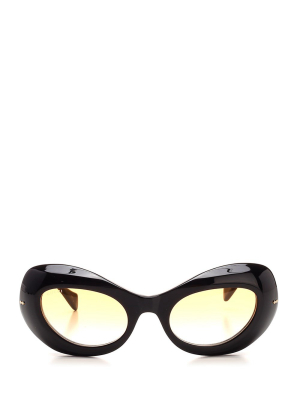 Gucci Eyewear Oval Frame Sunglasses