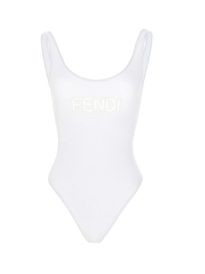 Fendi Logo Open-back One-piece Swimsuit