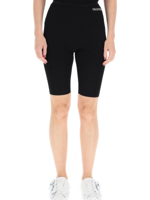 Valentino Logo Knitted Skinny Shorts