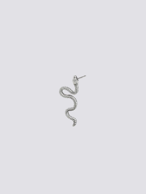 Silver Snake Earring Stud