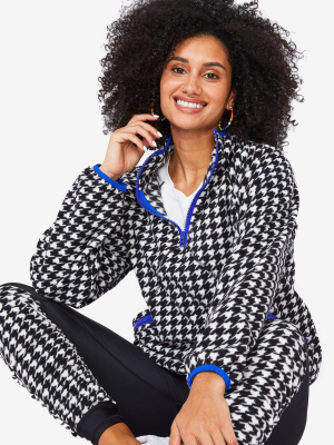 Houndstooth Bundleup Fleece Jacket