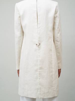 Slit Back Coat - Ivory