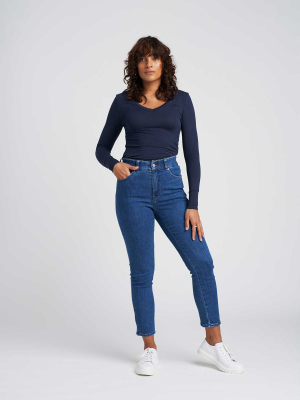 Riviera High Rise Skinny Jeans 28 Inch - Classic Blue