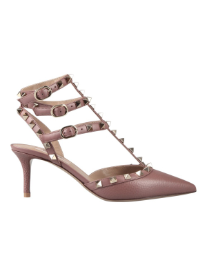 Valentino Garavani Rockstud Ankle-strap Pumps