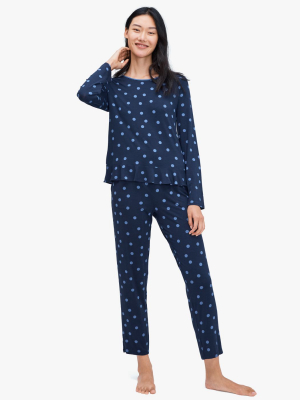 Dancing Dot Long Pj Set