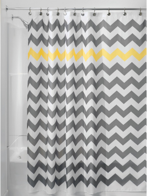 Chevron Polyester Shower Curtain - Idesign