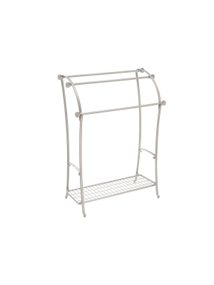 Mdesign Large Metal Bathroom Towel Rack Holder - 3 Tier Storage