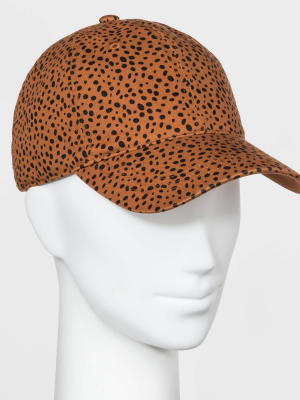 Women's Cotton Baseball Leopard Print - Universal Thread™ Brown One Size