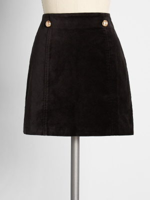 All Buttoned And Beautiful Mini Skirt