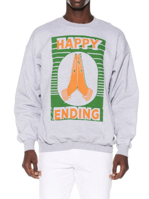 “happy Ending” Crewneck Sweatshirt
