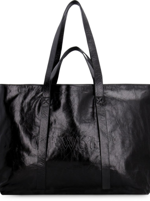 Off-white Commercial Shopper Tote Bag
