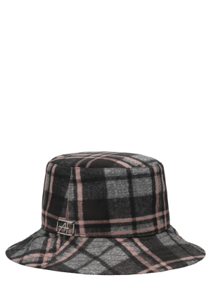 Alberta Ferretti Logo Plaque Tartan Bucket Hat