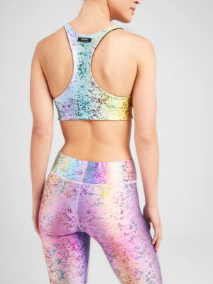 Rainbow Haze Foil Balayage Sports Bra