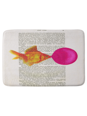 Coco De Paris Goldfish With Bubblegum Cushion Bath Mat (36"x24") Orange - Deny Designs