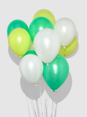 Mint And Yellow Balloon Bunch