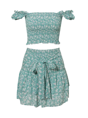 'edrea' Floral Front Tied Co-ord (2 Colors)
