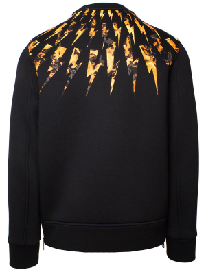 Neil Barrett Lightening Bolt Print Sweater